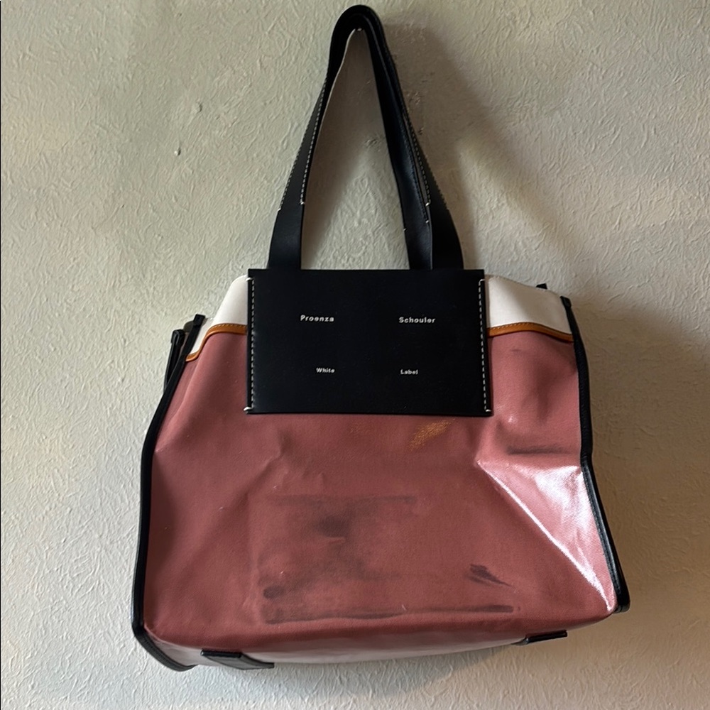 Proenza Schouler Pink and‎ Black Color-Blocked Tote